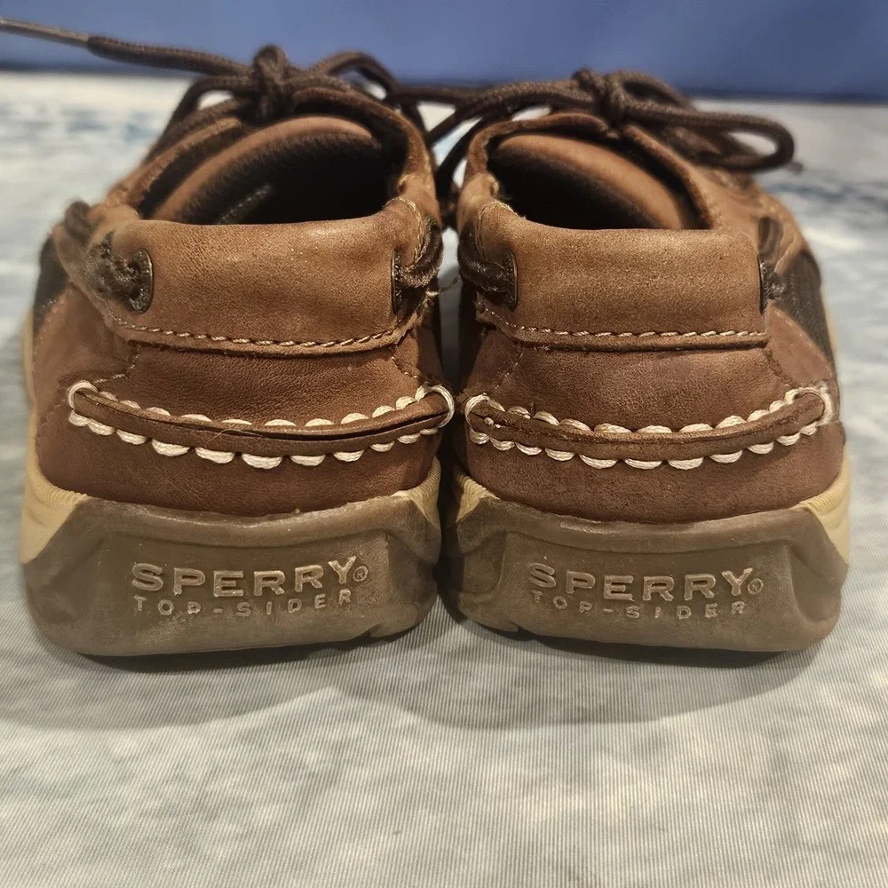 Sperry Top-Sider Intrepid Brown Leather Boat Shoes Boys Size 3M
